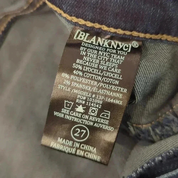 BlankNYC Jeans The Bond Mid Rise Fringe Hem Skinny‎ Jean Size 27 - Picture 7 of 7